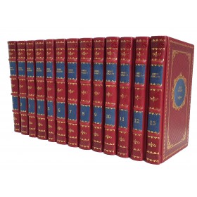 Джек Лондон  (комплект в 13 томах). Книги в кожаном переплете. Букинистическое издание